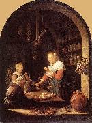 Gerard Dou The Grocer's Shop painting